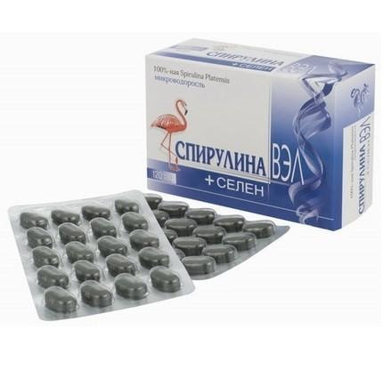 Спирулина ВЭЛ + Селен таблетки 120 шт