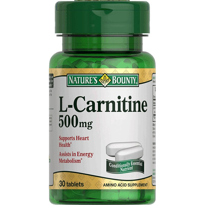 Nature's Bounty L-карнитин 500 мг таблетки 30 шт