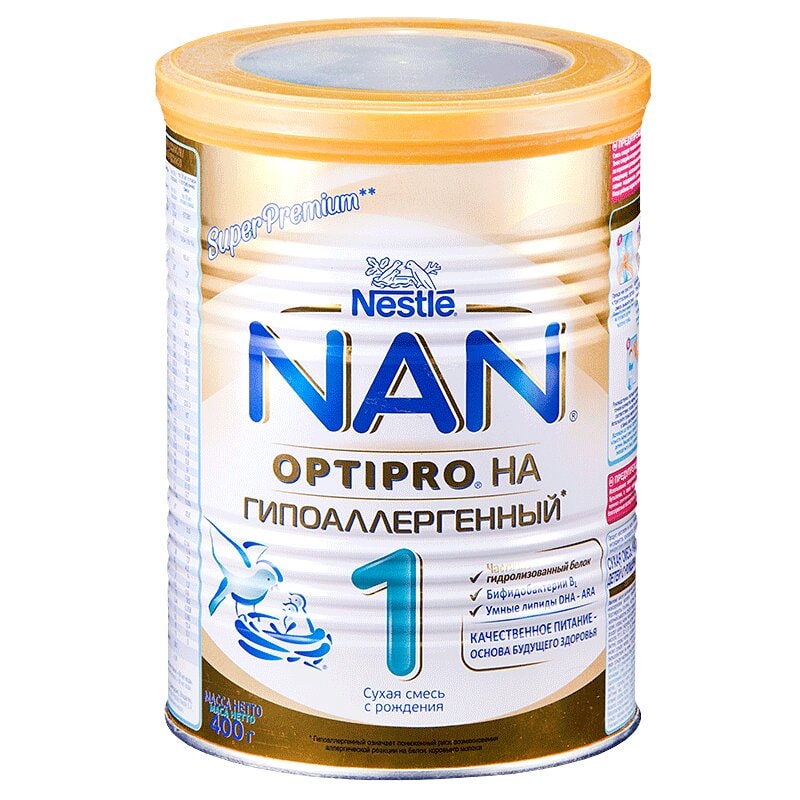 NAN 1 Optipro HA Гипоаллергенный смесь сухая молочная 0-6 месяцев 400 г