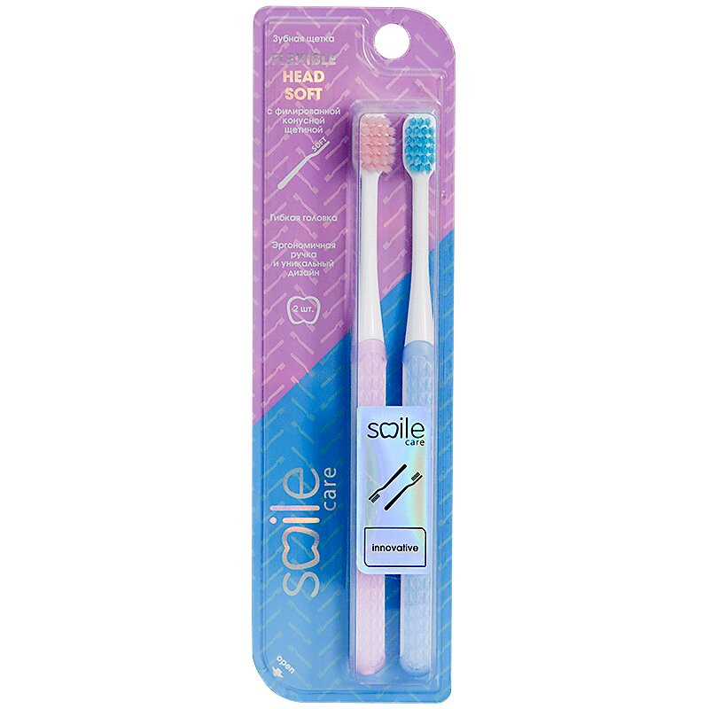 Smile Care Flex Зубная щетка Конус Мягкая щетина 2 шт