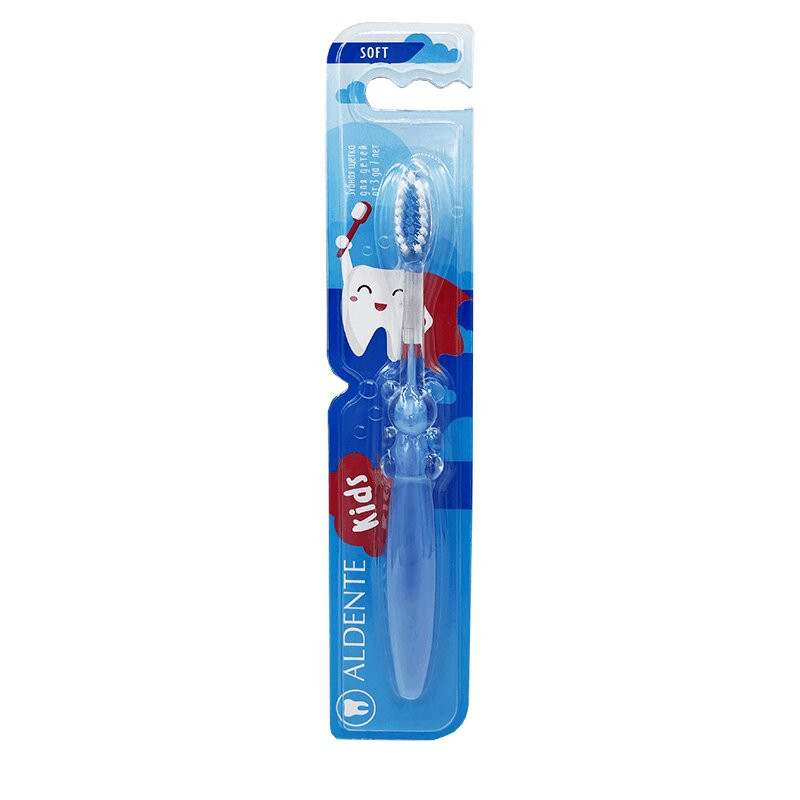 Aldente Kids Зубная щетка для детей 3-7 лет Мягкая щетина Голубой