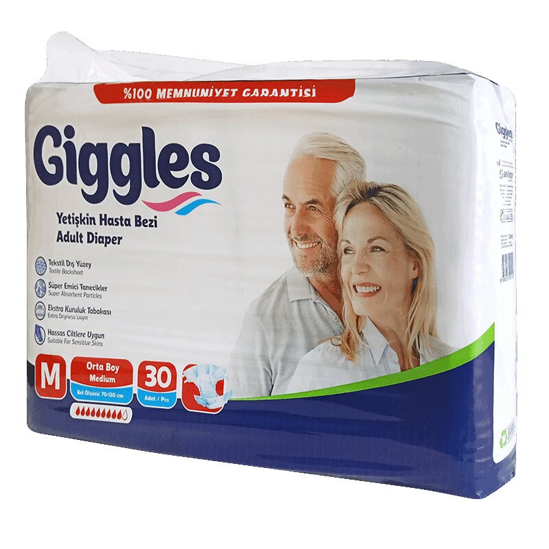 Giggles Подгузники для взрослых размер М 30 шт