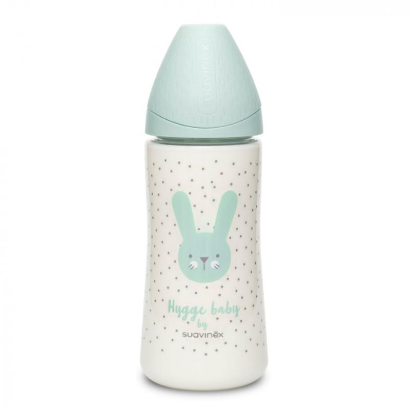 Suavinex Hygge Baby Бутылочка с круглой силикиновой соской Зеленый с точками 360 мл