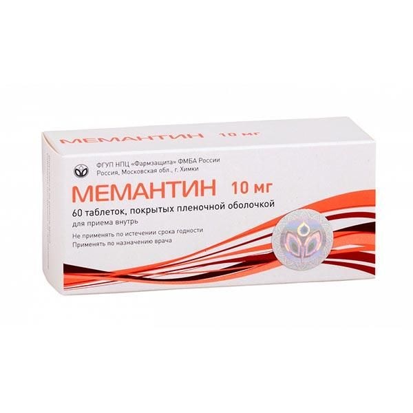 Мемантин 10 мг таблетки 60 шт