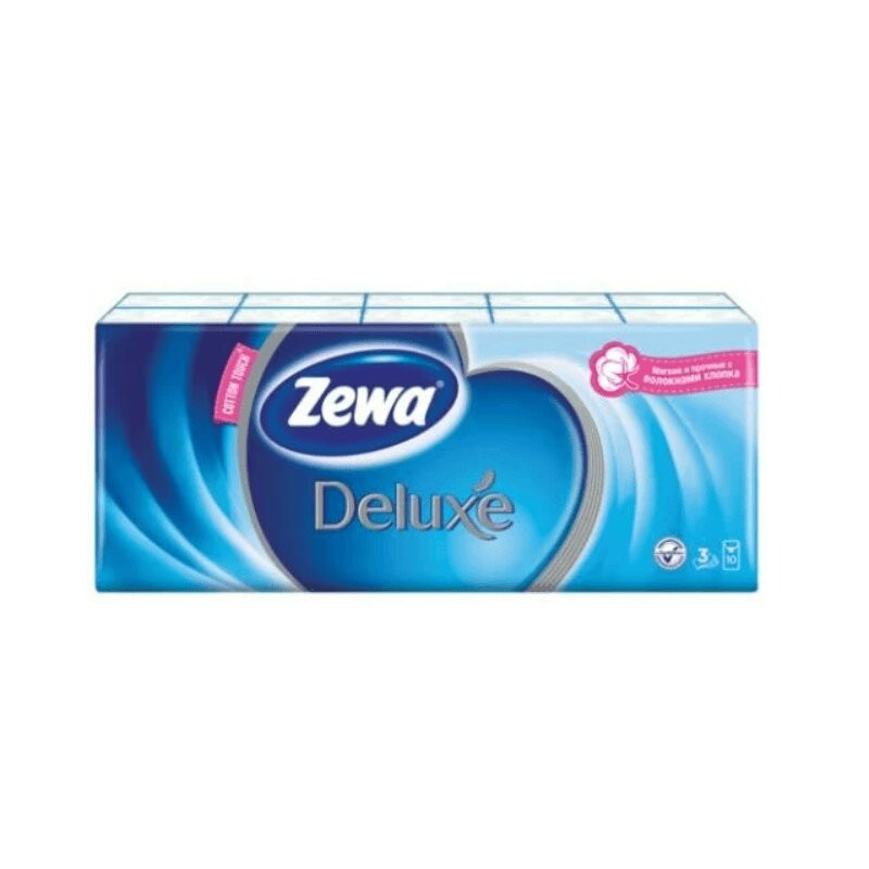 Zewa Deluxe Платки бумажные носовые 10х10 шт