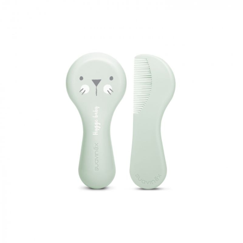 Suavinex Hygge Baby Набор детский расческа + щетка Зеленый