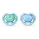 Philips Avent Ultra Air Пустышка силиконовая 6-18 месяцев Голубой 2 шт