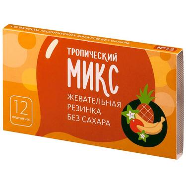 PL резинка жевательная без сахара 12 шт Тропический микс