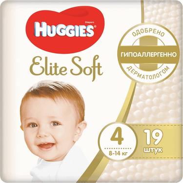 Huggies Elite Soft 4 Подгузники детские 8-14 кг 19 шт