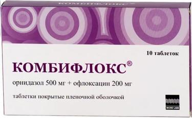 Комбифлокс 500 мг+200 мг таблетки 10 шт