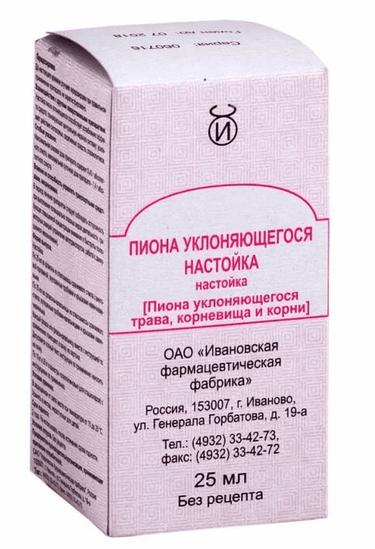Пиона уклоняющегося настойка фл.25 мл