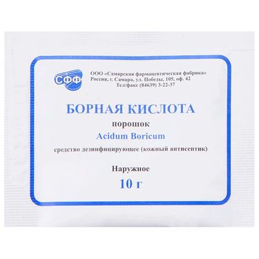 Борная кислота пор 10 г уп N1
