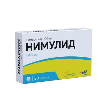 Нимулид 100 мг таблетки 20 шт
