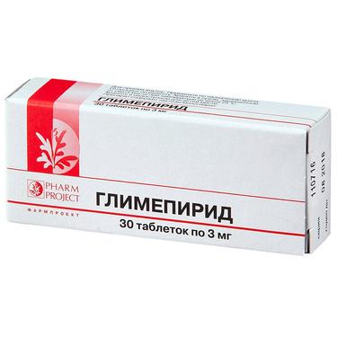 Глимепирид 3 мг таблетки 30 шт 
