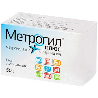 Метрогил Плюс 20 мг/г+10 мг/г гель вагинальный 50 г + 10 аппликаторов
