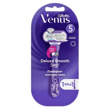 Gillette Venus Deluxe Smooth Swirl Станок для бритья с 1 сменной кассетой
