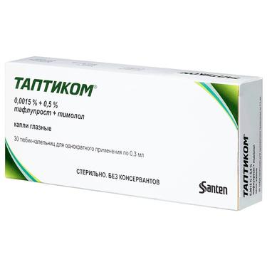 Таптиком 0,0015%+0,5% капли глазные 0,3 мл 30 шт