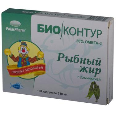 БиоКонтур Рыбный жир с ламинарией капсулы 100 шт