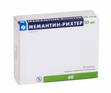 Мемантин-Рихтер 10 мг таблетки 60 шт