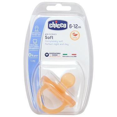 Chicco Physio Soft Пустышка латексная 6-12 месяцев