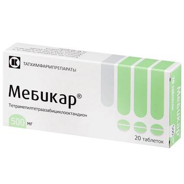 Мебикар 500 мг таблетки 20 шт