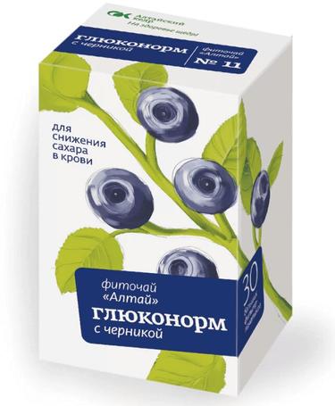 Фиточай Алтай № 11 Глюконорм Черника фильтр-пакеты 30 шт