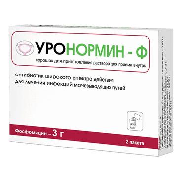Уронормин-Ф 3 г порошок для приготовления раствора для приема внутрь 8 г 2 шт