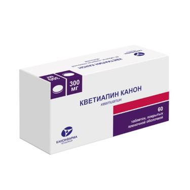 Кветиапин Канон 300 мг таблетки 60 шт