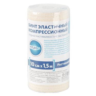 Интекс Бинт эластичный компрессионный СР с застежками 1,5мх10 см 1 шт