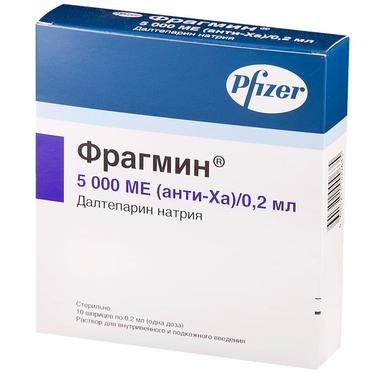 Фрагмин 5000 анти-Ха МЕ/0,2 мл раствор для инъекций шприц 0,2 мл 10 шт