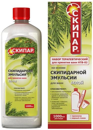 Скипар Набор терапевтический для ванн НТВ-02 эмульсия белый 1000 мл