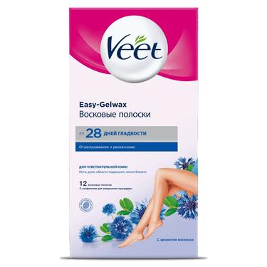 Veet Восковые полоски для депиляции чувствительной кожи 12 шт