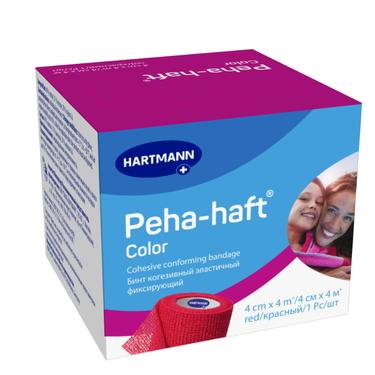 Пеха-хафт Бинт эластичный самофиксирующийся 4 см х 4 м Красный 1 шт