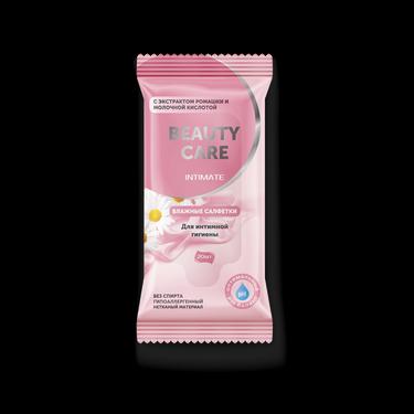 Beauty Care Салфетки влажные для интимной гигиены Ромашка 20 шт