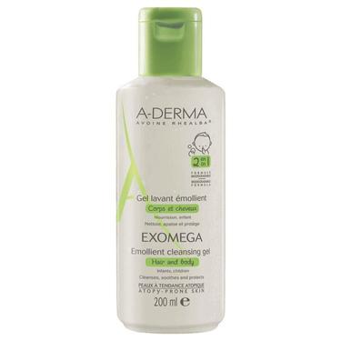 A-Derma Exomega Гель смягчающий очищающий 2в1 200 мл