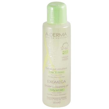 A-Derma Exomega Гель смягчающий очищающий для сухой кожи 2в1 500 мл