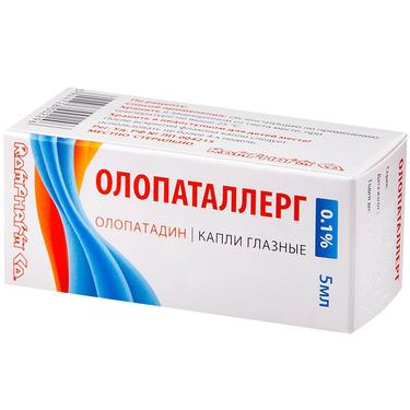 Олопаталлерг 0,1% капли глазные 5 мл