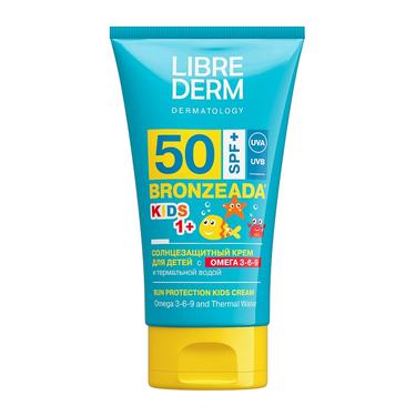 Librederm Bronzeada Крем солнцезащитный для детей SPF 50+ с Омега 3-6-9 и Термальной водой 150 мл