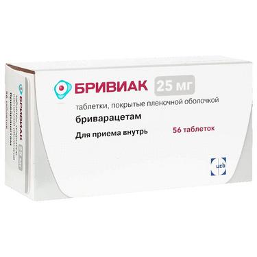 Бривиак 25 мг таблетки 56 шт
