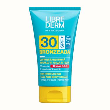 Librederm Bronzeada Крем солнцезащитный SPF 30 с Омега 3-6-9 и Термальной водой 150 мл