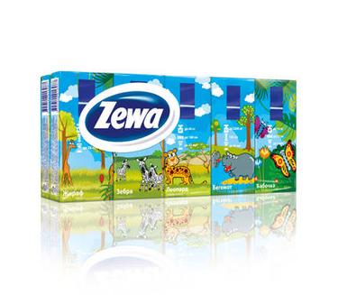 Zewa Kids Платки бумажные носовые детские 10х10 шт
