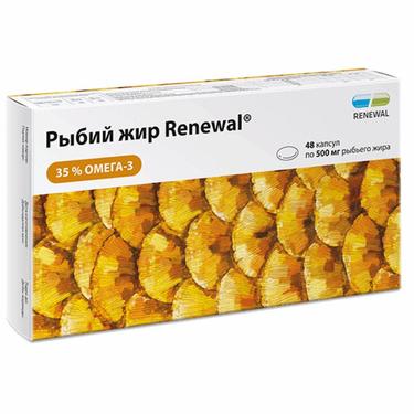 Рыбий жир Renewal 500 мг капсулы 48 шт