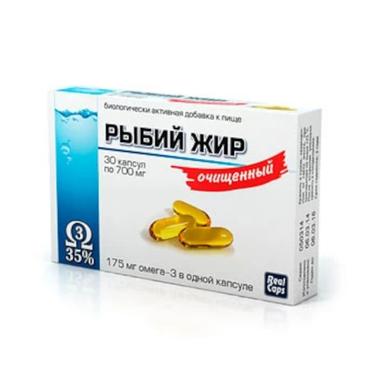 RealCaps Рыбий жир очищенный 700 мг капсулы 30 шт