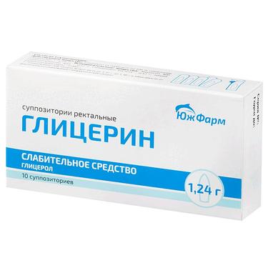 Глицерин 1,24 г суппозитории ректальные 10 шт