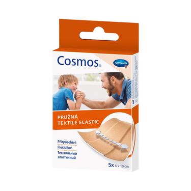 Cosmos Textile Elastic Пластырь эластичный Телесный 6 см х 10 см 5 шт