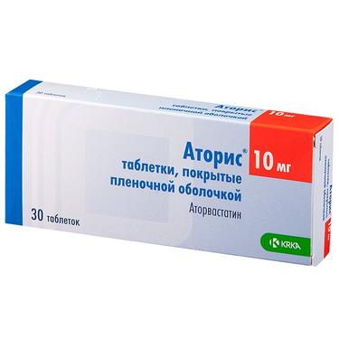 Аторис 10 мг таблетки 30 шт