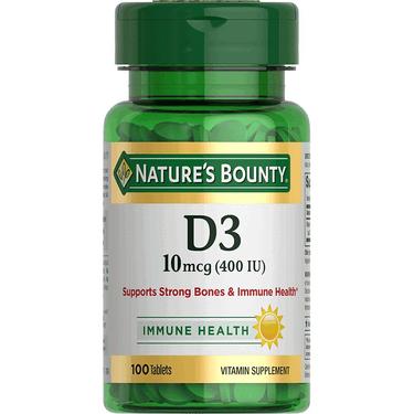 Nature's Bounty Витамин D3 400 МЕ таблетки 100 шт