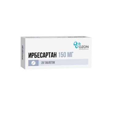 Ирбесартан 150 мг таблетки 28 шт