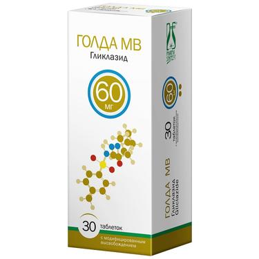 Голда МВ 60 мг таблетки с модифицированным высвобождением 30 шт