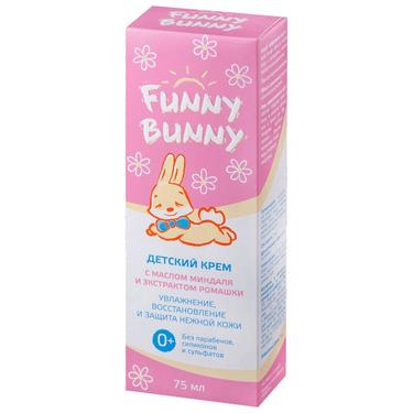 Funny Bunny Крем детский с маслом миндаля и экстрактом ромашки 0+ 75 мл